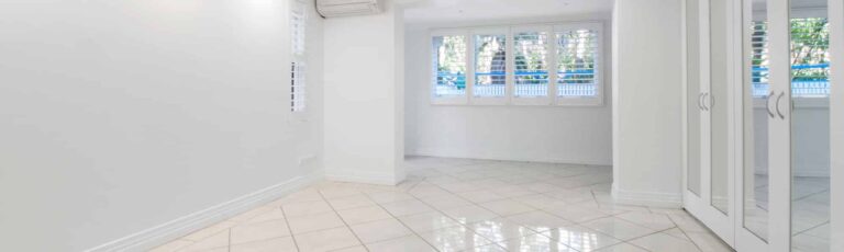 tile flooring in sunroom